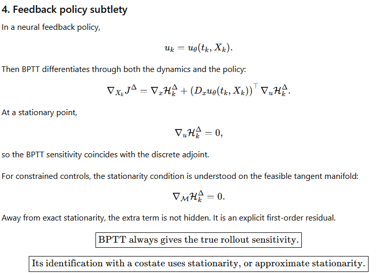 Why BPTT ≈ Costate — figure 5